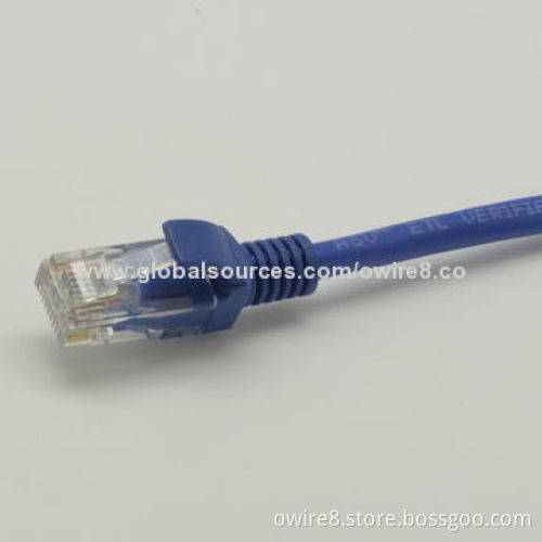 LAN cable Cat 5e UTP patch cord, CU, CCA, CCS